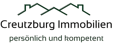 Logo of Creutzburg Immobilien with mountains and the tagline persönlich und kompetent representing a real estate service.